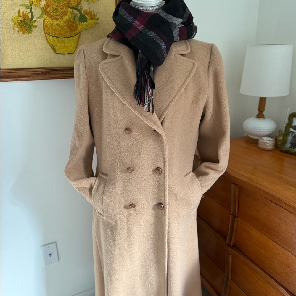 Vintage tan women’s wool dress coat